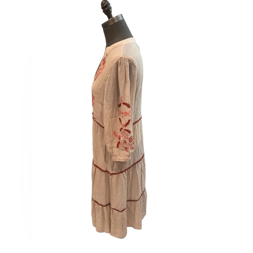 SOLD! ❌ Fig & Flower V-Neck Embroidered Bohemian Midi Dress L - Picture 6 of 15
